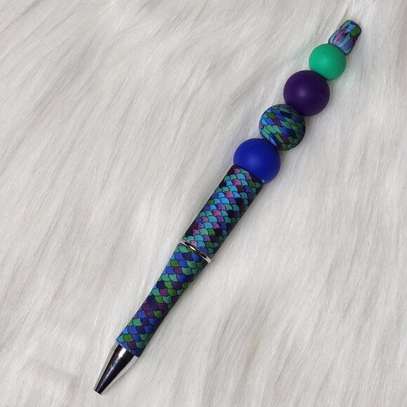 Mermaid Silicone Beaded Ink Pen - Picture 1 of 1
